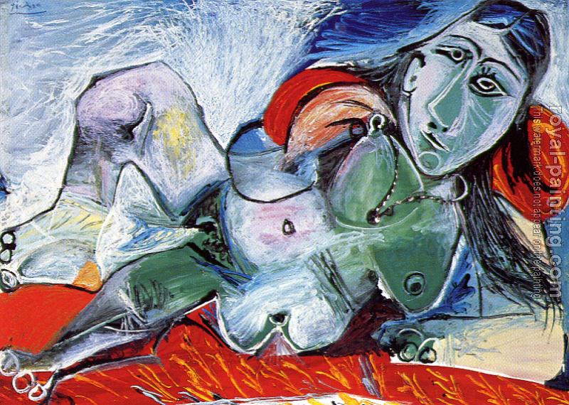 Pablo Picasso : reclining nude with a necklace